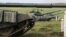 Russian T-72B3 tanks during June 2021 military drills in Russia's Rostov region for new defensives against Javelin missile and drone attacks 