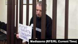 Алексей Горинов в военном суде, где осенью 2024 года его судили за "оправдание терроризма"