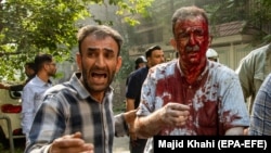 Раненые на улицах Тегерана, 15 июня 2025 года